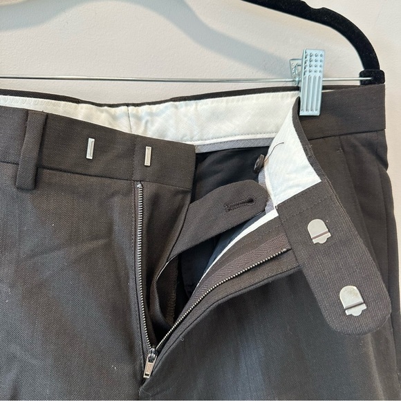 J Crew Bowery Wool Trouser Pants 30x29 Business Office Brown Nice Formal Slacks - Picture 7 of 9